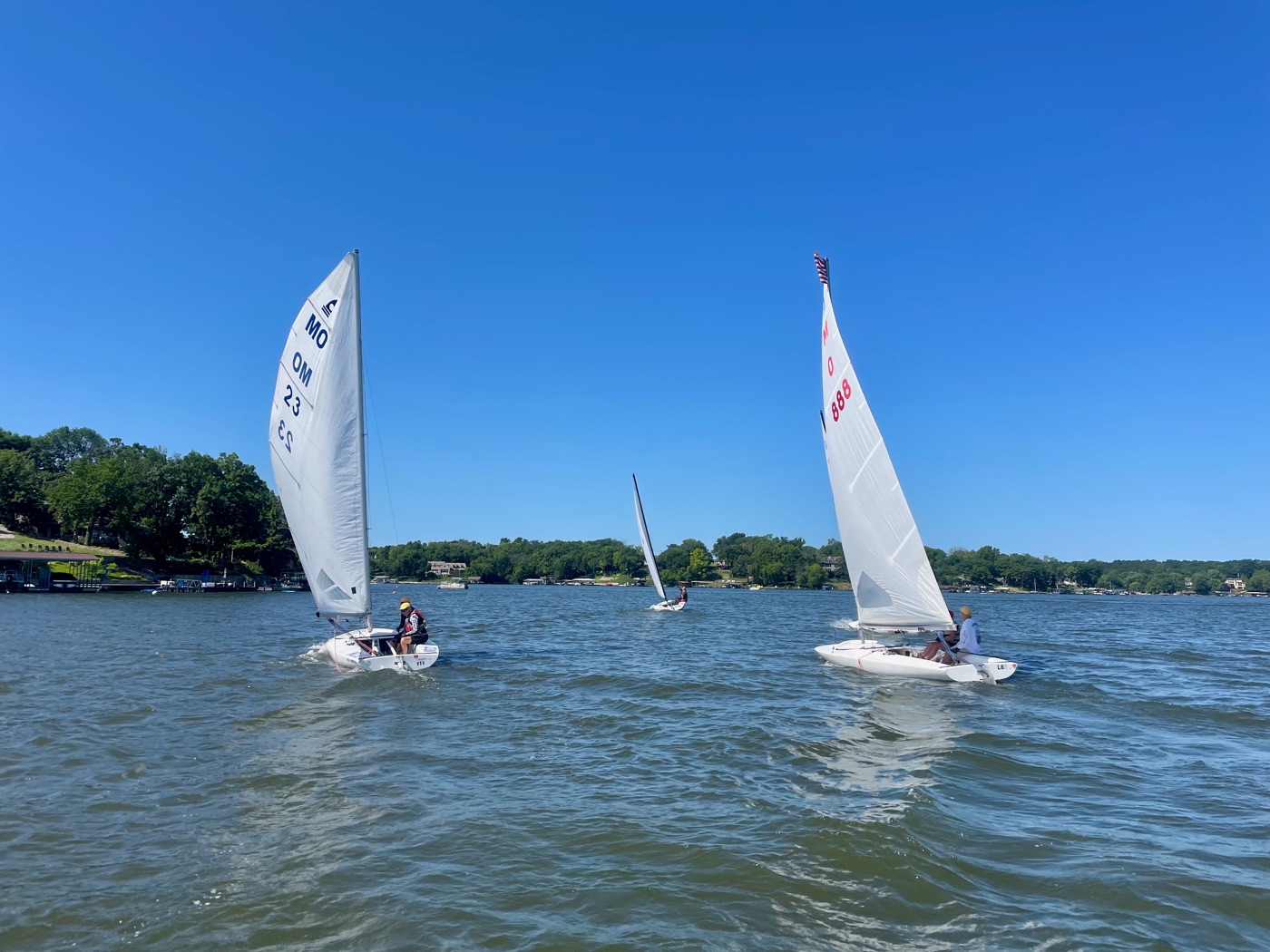 Sailboat race on Lake Lotawana